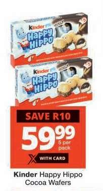 Kinder Happy Hippo Cocoa Wafers