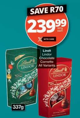 Lindt Lindor Chocolate Cornette