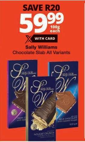 Sally Williams Chocolate Slab All Variants