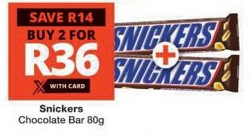 Snickers Chocolate Bar 80g
