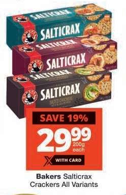 Bakers Salticrax Crackers All Variants