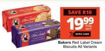 Bakers Red Label Cream Biscuits All Variants
