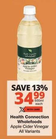 Health Connection Wholefoods Apple Cider Vinegar