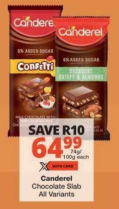 Canderel Chocolate Slab All Variants
