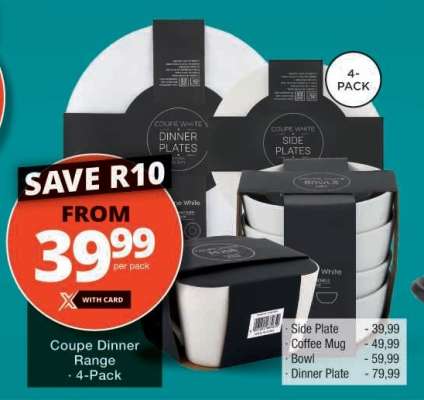 Coupe Dinner Range - 4-Pack