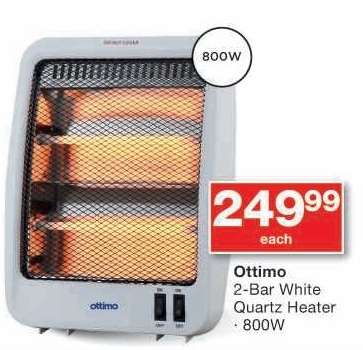 Ottimo 2-Bar White Quartz Heater