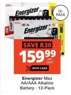 Energizer Max AA/AAA Alkaline Battery