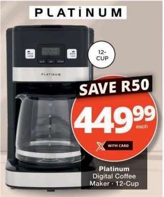 Platinum Digital Coffee Maker 12-Cup
