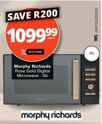 Morphy Richards Rose Gold Digital Microwave