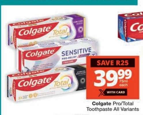 Colgate Pro/Total Toothpaste All Variants