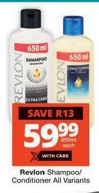 Revlon Shampoo/Conditioner All Variants