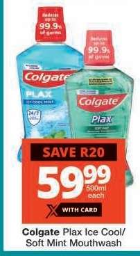 Colgate Plax Ice Cool/Soft Mint Mouthwash