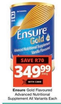 Ensure Gold Flavoured Advanced Nutritional Supplement