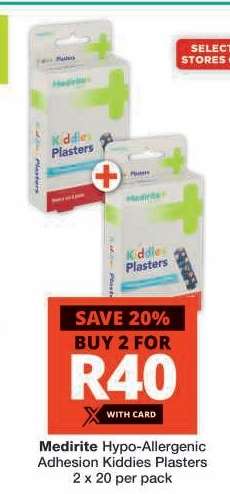 Medirite Hypo-Allergenic Adhesion Kiddies Plasters