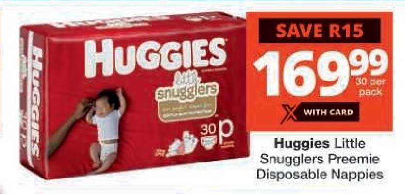 Huggies Little Snugglers Preemie Disposable Nappies
