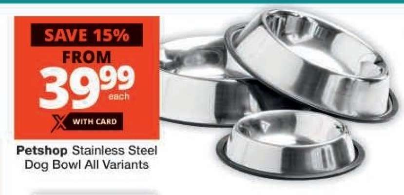 Petshop Stainless Steel Dog Bowl All Variants