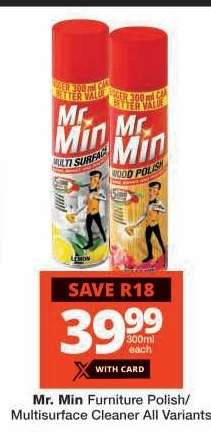 Mr. Min Furniture Polish/Multisurface Cleaner
