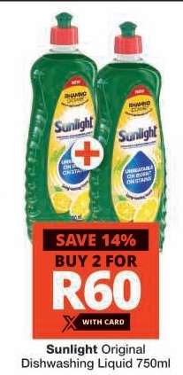 SUNLIGHT ORIGINAL DISHWASHING LIQUID 750ml