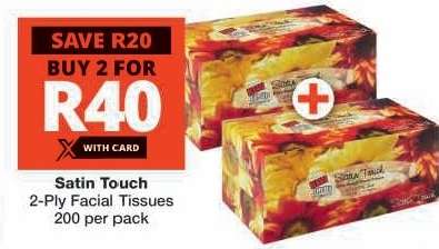 SATIN TOUCH 2-PLY FACIAL TISSUES