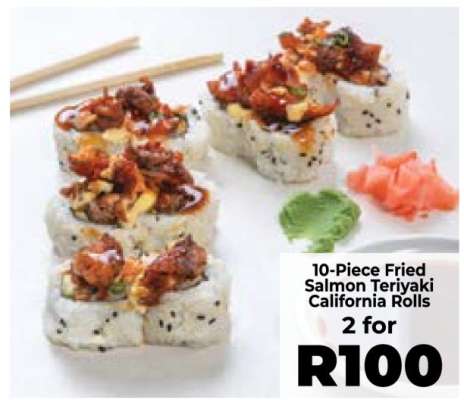 10-Piece Fried Salmon Teriyaki California Rolls