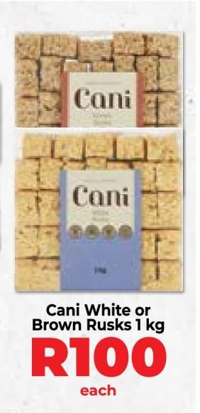 Cani White or Brown Rusks 1 kg