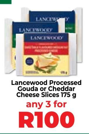 Lancewood Processed Gouda or Cheddar Cheese Slices 175 g
