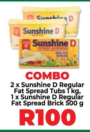 Sunshine D Regular Fat Spread Combo
