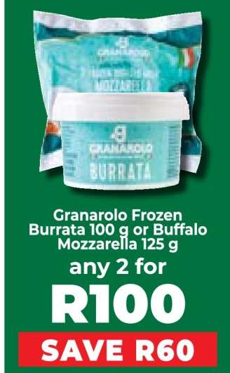 Granarolo Frozen Burrata or Buffalo Mozzarella