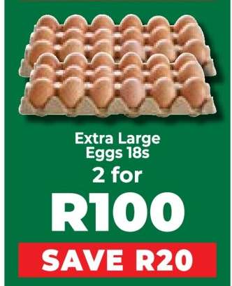 Extra Large Eggs 18s