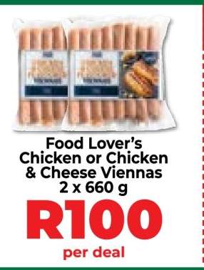 Food Lover's Chicken or Chicken & Cheese Viennas