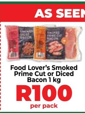 Food Lover’s Smoked Prime Cut or Diced Bacon 1 kg