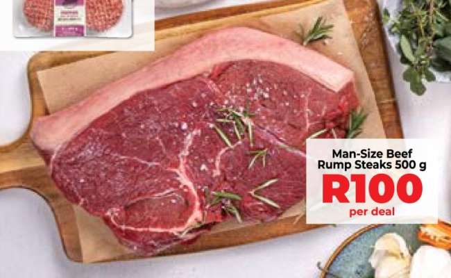 Man-Size Beef Rump Steaks