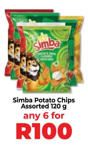 Simba Potato Chips Assorted 120 g