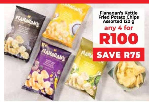 Flanagan’s Kettle Fried Potato Chips Assorted 120 g