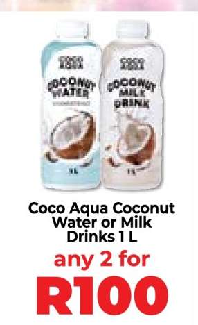 Coco Aqua Coconut Water or Milk Drinks 1 L