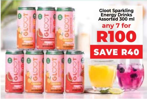 Gloot Sparkling Energy Drinks Assorted 300 ml