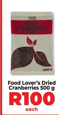 Food Lover’s Dried Cranberries 500 g