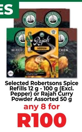 Robertsons Spice Refills or Rajah Curry Powder