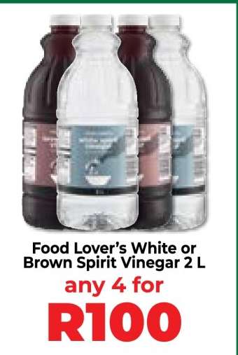 Food Lover’s White or Brown Spirit Vinegar 2 L