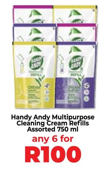 Handy Andy Multipurpose Cleaning Cream Refills Assorted 750 ml