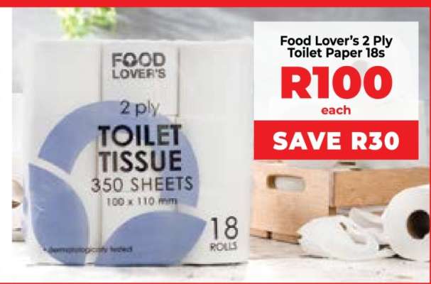 Food Lover’s 2 Ply Toilet Paper 18s