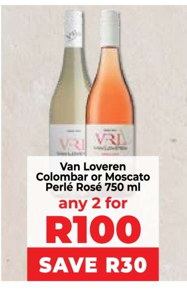 Van Loveren Colombar or Moscato Perlé Rosé 750 ml