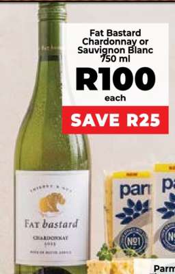 Fat Bastard Chardonnay or Sauvignon Blanc 750 ml