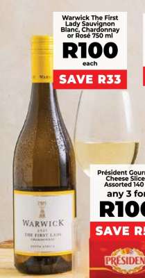 Warwick The First Lady Sauvignon Blanc, Chardonnay or Rosé 750 ml