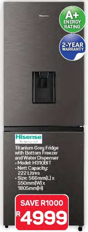 Hisense Titanium Grey Fridge