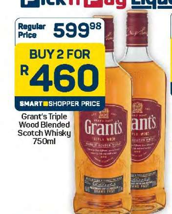 Grant's Triple Wood Blended Scotch Whisky 750ml