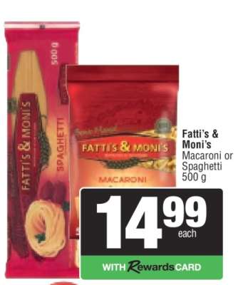 Fatti's & Moni's Macaroni or Spaghetti