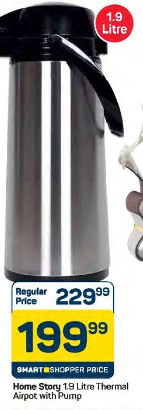 Home Story 1.9 Litre Thermal Airpot with Pump