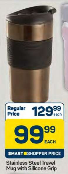 Stainless Steel Travel Mug with Silicone Grip