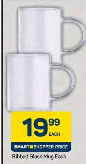 Ribbed Glass Mug
